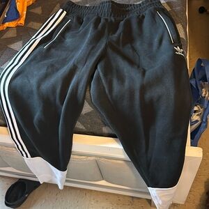 Adidas sweats black and white.